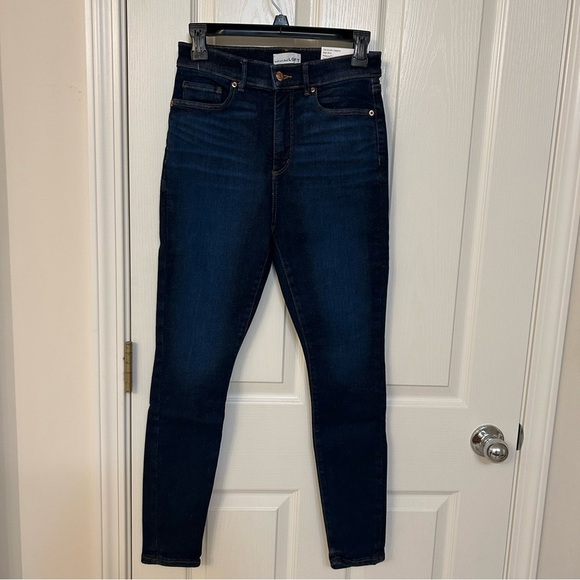 LOFT High Rise Sculpt Jeggings In Dark Indigo Wash Size 27 Petite - Picture 4 of 10